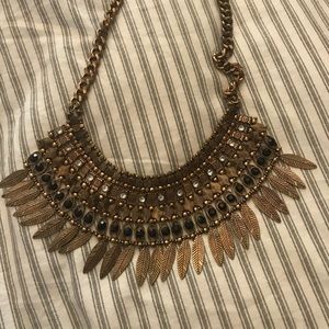 Buckle bronze necklace